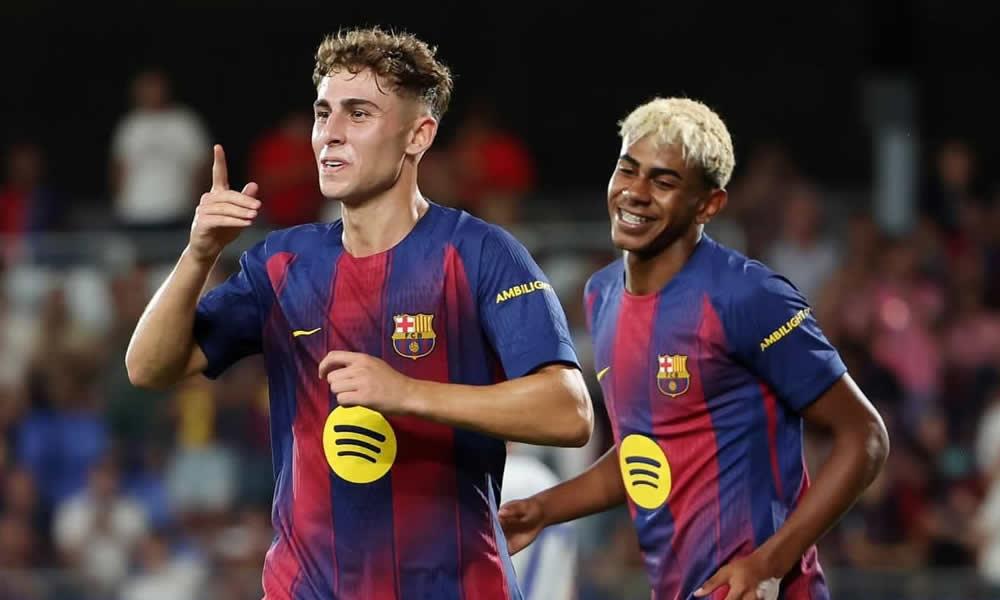 Lamine Yamal na Fermin Lopez kukiwasha dhidi Girona.